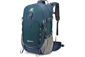SKYSPER Mochila de Senderismo 30L Mochila de Trekking Impermeable con Ventilación Trasera y Espalda de Malla excursiones de un día con Cinturón de Cadera para Mochila al Aire Libre