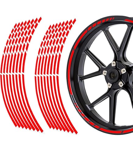 Set Adesivi Per Cerchioni Moto Suzuki - Bianco, Per 2 Ruote, Resistente Ai Lavaggi - Foto 7