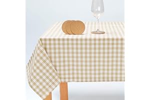 JARAPA HOME MADE WITH LOVE Jarapa Home Mantel Antimanchas Hule Mesa Rectangular Repele Líquidos y Manchas. Tela Resinada Suave de Algodón - Mantel Rectangular