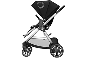 Maxi-Cosi Adorra 2 Cochecito bebe reclinable y plegable con tamaño compacto, Silla de paseo hasta 22 kg para niños 0- 4 años, capota grande y cesta de compra hasta 5 kg, color essential black