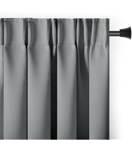 AmeliaHome - Tenda Blackout 140 x 270 cm, colore: blu, 1 pezzo, con occhielli, decorazione per finestre