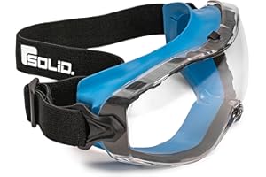 SolidWork SOLID. Occhiali protettivi da lavoro perfettamente aderenti | occhiali protettivi antipolvere con vestibilità universale | Per chi porta gli occhiali | antigraffio, antiappannamento