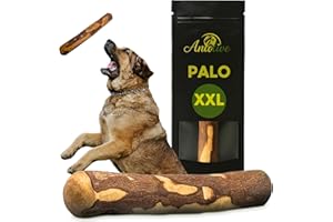 Anlolive | Mordedor Natural Talla XXL 37 cm | Perros Grandes y Gigantes | Palo de Madera de Olivo | Juguete Resistente, Seguro y Saludable | Cuidado Dental y Alivio del Estrés
