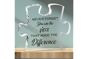 Merclix Leaving Gifts for Colleagues Women Friend Puzzle Piece Acrylic Plaque Teacher Leaving Gifts for Women Thank You Gifts for Colleagues Nurses Retirement Gifts for Women Men