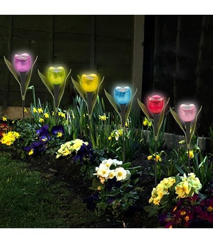 XVZ Luci Giardino Energia Solare, Giardino di rose solare,IP65 Impermeabile, decorazione per giardino, prato, terrazza, Nozze, Festa(giallo 2 pezzi