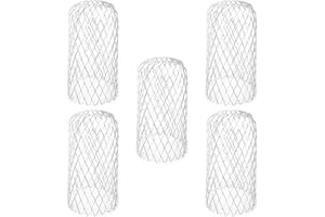 Jubaopen 5PCS Crapaudine de Gouttière en Aluminium, Garde de Gouttière Filtres de Gouttière pour Maison Avant-toit Fossé Égout Tuyau de Descente (15 × 8 cm, Argent)