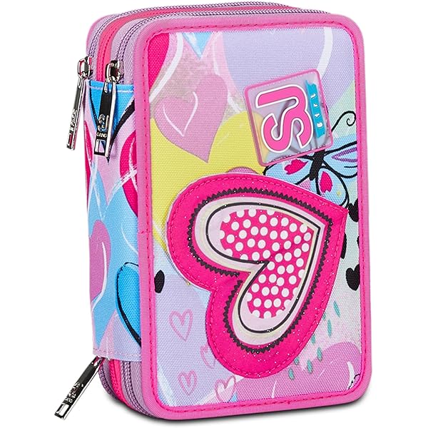 Portapenne SJ Gang Rosa - Bustina Porta Penne Per Scuola, Pratico E Colorato - Foto 13