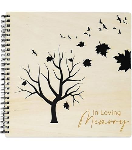 Lanpn Funeral Guest Book For Celebration Of Life, Linen Memorial - View #11