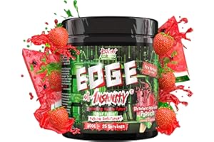 New #1 Strongest PWO Psycho Pharma Edge of Insanity - Most Intense Pre Workout Powder for, Focus, Power & Energy. Premium researched Formula and Ingredients - 325g (Strawberry Watermelon Popsicle)