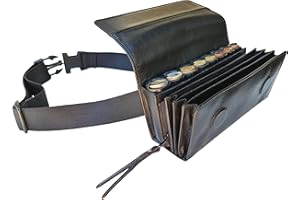 CLAIRE-FONCET Bolsa de banana para servidor de piel auténtica, cierre con imán, ideal para servidor, bar, tranquilizador, pubs, restaurantes, puertos, etc