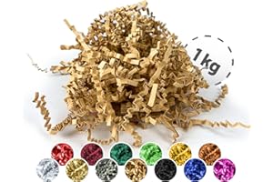 Verpackungswelt Material de relleno 1 kg | Papel triturado para cajas de regalo y paquetes | Fabricado en Alemania | Decoración y protección | Material de embalaje y accesorios para envolver regalos |