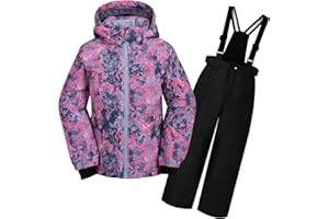 ODYSSEY-REFUGE OLIVER Mädchen-Schneeanzug Abnehmbarer Kapuzen-Skianzug Extra Wärme Winteranzug