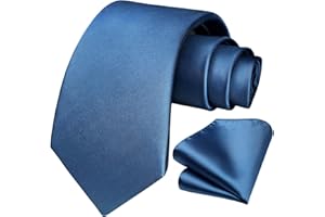 HISDERN Corbatas de Hombre Modernas Corbata Extra Larga Conjunto Corbata y Pañuelo Originales de Boda Fiesta 160 cm