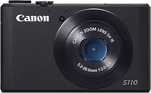 Canon PowerShot S110 Digitale Kompaktkamera (12,1 MP, 5-Fach Opt. Zoom, 7,6cm (3 Zoll) Display, Full HD, HDMI) schwarz