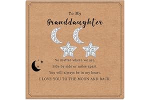 RoseJeopal 925 Sterling Silver Stud Earrings with Cubic Zicronia, Hypoallergenic Silver Earrings for Girls, Gift for Granddaughter