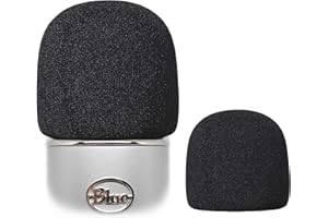 SUUNTOK 2 Pack Microphone Windscreen for Blue Yeti Microphones Thick Foam Handheld Professional Mic Cover for Blue Yeti, Yeti Pro