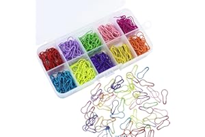 JRSHIRLEYLTD Lot de 300 épingles en forme de poire - 10 couleurs - Pour calabash, citrouille, poire - Épingles à nourrice - Marqueurs de maille - Marqueurs de ligne - Pour vêtements, tricot, bricolage