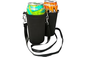 Eff Em Concept BeerHolder - 2er Set Dosenhalter für Den Hals, Dosenhalterung inkl. Halstrageband, Glashalter, Flaschenhalter (Lanyard) (2 Stück 0,5l)