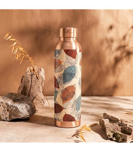 VS COPPERPure Copper Water Bottle Set – 1000ml Leak-Proof Bottle