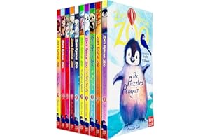 Zoe's Rescue Zoo Collection de 10 livres par Amelia Cobb (le pingouin perplexe, le lionceau solitaire, le panda ludique, le bébé phoque soyeux, l'éléphant impatient, le léopard des neiges chanceux, l