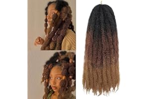 XIIMENALU Marley Twist - Pelo trenzado afro trenzado rizado Cuban Twist Hair Senegalese Twist Crochet Hair Marley Twist Hair sintético Crochet Trenzas Marley Hair (1B/30/27#, 3 paquetes)