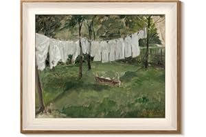 InSimSea Gerahmte Leinwand mit Ölgemälde, botanisches Kunstwerk für Wanddekoration, Kunststoff-Holzrahmen, Kunstwerk, Landschaft, Vintage-Kunst, Wanddrucke für Wohnzimmer, Schlafzimmer, Badezimmer,