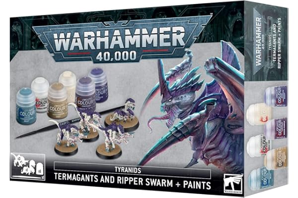 Games Workshop - Warhammer 40 000 - Tyranid : Termangants et Ripper Swarm + kit de peintures