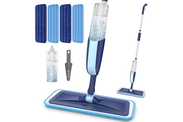 Balai Serpillère Vaporisateur, Balais Serpillère Nettoyer Sol Lave Sol avec Reservoir Microfibre Spray Mop pour Maison, Cuisine, Bois Dur, Stratifié, Bois