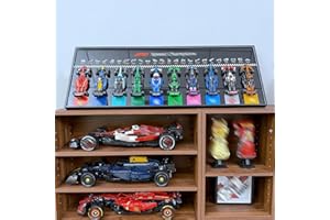 NOVDA Wandhalterung Display Kompatibel mit Lego F1 Speed Champions, 110x40cm Wall Mount Präsentationstafel Für 10 Formel 1 Rennwagen 77242-77251 Frame für Hobbyzimmer & Büro (Kein Modell enthalten