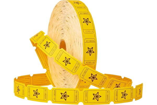KreativeKraft Jeu de Bingo Adulte, Jeux de Société ou Accessoires avec Jetons Loto, Carton Loto, Ticket Tombola et Marqueur, Jeu d'Ambiance Famille (Raffle Jaune)