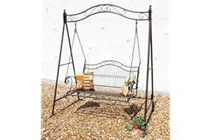 DanDiBo Hollywoodschaukel Metall Antik 2 Sitzer Gartenschaukel 082505 Schaukel Garten Schmiedeeisen