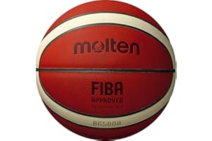 Molten BG5000 piłka do gry na zawody - FIBA piłka do koszykówki z prawdziwej skóry rozm. 6, 7