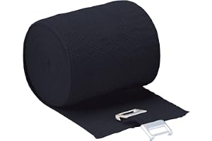 Höga Lastic-färg svart 4 cm x 5 m sträckt, permanent elastiskt idealiskt binde, 2-pack (2 x 1 stycken)