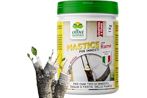 Albagarden - Mastice Per Innesti E Potature ++ Con Rame ++ Antibatterico Pasta Cicatrizzante Curativa Per Ferite Piante Alberi Arbusti Kit Bonsai X 1 Kg