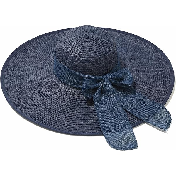 Chapeau De Plage Pliable Paille Femme – Large Bord 15 Cm, Protection Solaire, Style Chic Noir Pour Vacances & Quotidien