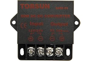HOMELYLIFE Convertitore di Tensione DC DC 12V 24V a 5V 10A Convertitore di Potenza Regolatore Alimentatori Modulo Trasformatore (12/24V a 5V 10A)