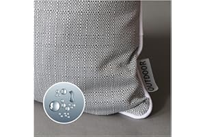 heimtexland ® Outdoorkissen Dekokissen Schmutz- und Wasserabweisend Outdoor Garten Kissen Lotus Effekt 45x45 hellgrau Typ676