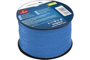 Högert Technik - Sznurek murarski 50 m - niebieski sznur murowy - Ø 1,5 mm - odporny na rozerwanie i wytrzymały - na szpuli/sznurku prostowniczego/sznurku budowlanego/sznurku lutowniczego/bruku