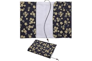 MBAIYO Book Covers for Paperbacks,Book Cover Protector Adjustable Fabric Fit A5 Size 5.5x8.2 Inch Paperbacks for Hardcover Softcover Novels Protection