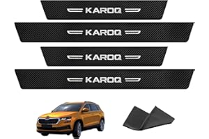‎BAOFUMEIRICH Auto Einstiegsleisten Schutz für Skoda Karoq 2017-2025, Türschweller Lackschutzfolie Aufkleber, Kohlefaser Leiste Tür Schritt Platte Abdeckung, Anti-Scratch Styling Tuning Zubehör 4 Stück