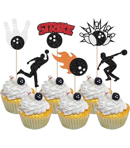Blumomon 24 Stück Billard-Cupcake-Topper – 5,9x11,5 Cm, Doppelseitig, Aus Karton Mit Zahnstocher
