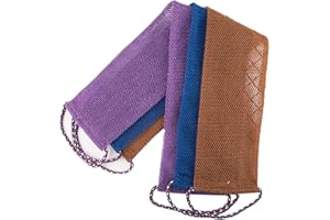 KIPETTO 3 Stück Afrikanisches Peeling-Netz Duschschwamm mit Stiel Peeling-Waschhandtuch für Dusche Tiefenreinigung Massagen