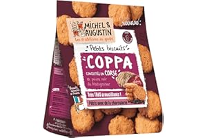 Michel et Augustin - Biscuits apéritifs à la charcuterie Coppa 90g - Lot de 12 sachets
