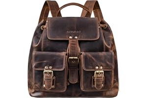 STILORD 'Larissa' Vintage plecak skórzany damski plecak rêczny plecak skórzany plecak rêczny DIN A4 City Shopping Daypack Zwi±zek Szkolny