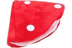 jojofuny Sombrero de Champiñones Sombrero Rojo Manchado Seta de Brush Novedad Hongo Traje Cosplay Prop para Niños Adulto