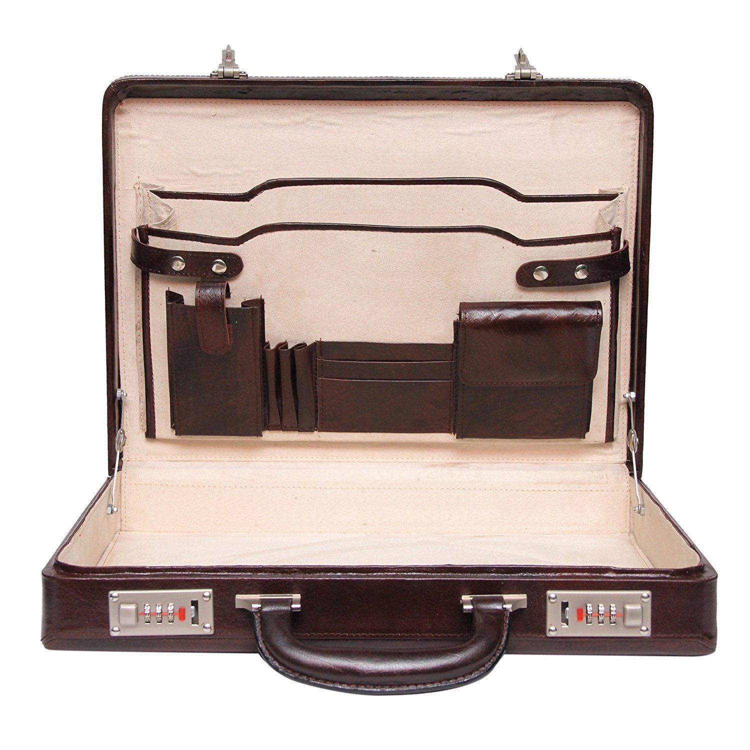 REO Mens Pure Leather Briefcase Bag for Men Office USE Briefcase Bag