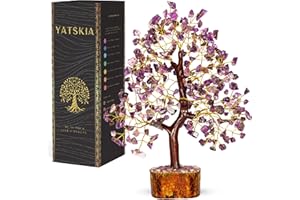YATSKIA Amethyst Crystal Tree - Bonsai, Balancing Tree for Positive Energy, Crystal Gifts for Women, Seven Chakra Healing Stones