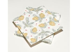 LE NAPPAGE ARTS DE LA TABLE 20 Padded Napkins 40 x 40 cm 3-Ply Christmas Pine