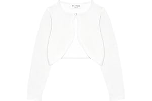 Bolerose Filles Manche Longue Boléro Scintillante Enfants Cardigan