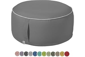 ‎HEIMTEXLAND heimtexland Outdoor Pouf Sitzkissen wetterfest Garten Bodenkissen aufblasbar Fußhocker Yoga Lounge Hocker Tisch Party Deko Sitzsack 25x55 Typ551 Anthrazit